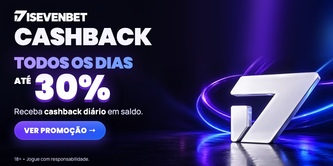 Cashback todos os dias: até 30%, em saldo