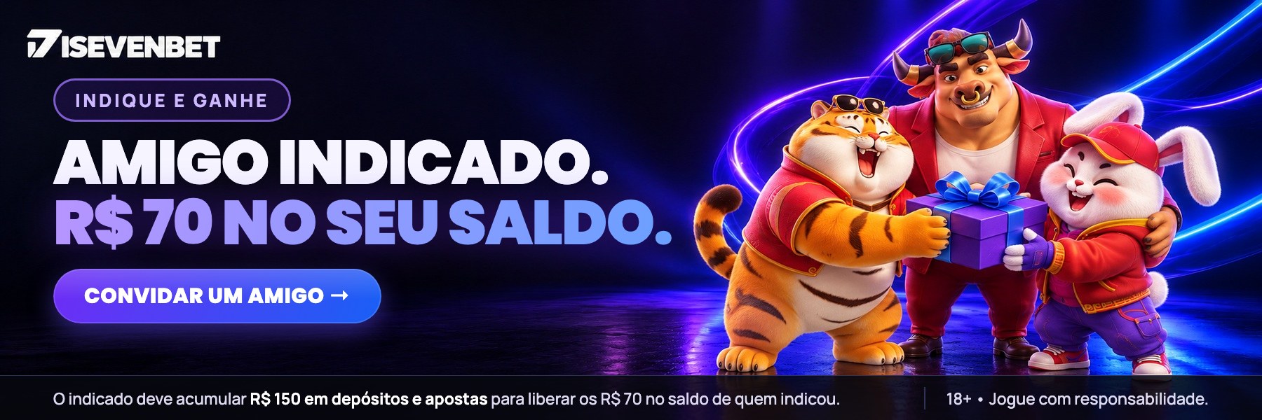 Indique e ganhe: amigo indicado, R$ 70 no seu saldo